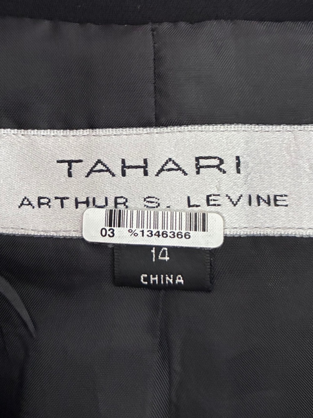 Tahari Arthur S. Levine Black 2 Piece Pants Suit Size 14 Career Office Blazer - Picture 10 of 15